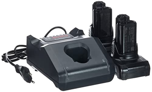 Bosch Professional 12V System Starter Set A Batteria, 2 Batterie Gba 12V 6.0 Ah E Caricabatteria Rapido Gal 12V-40