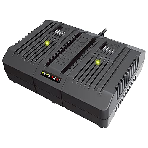 Worx Wa3883 Caricatore 20V Doppio Rapido Da 2Ah + 2Ah -100W
