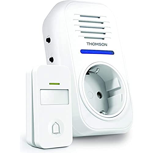 Thomson Sicurezza 513132 Campanello Senza Fili Da 150 M, Bianco