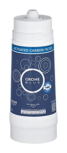 Grohe Filtro Ai Carboni Attivi, Filtro Di Ricambio Per Sistemi Grohe Blue, Per Esaltare Il Gusto Dell’Acqua Rimuovendo Le Sostanze Che Ne Alterano Odo