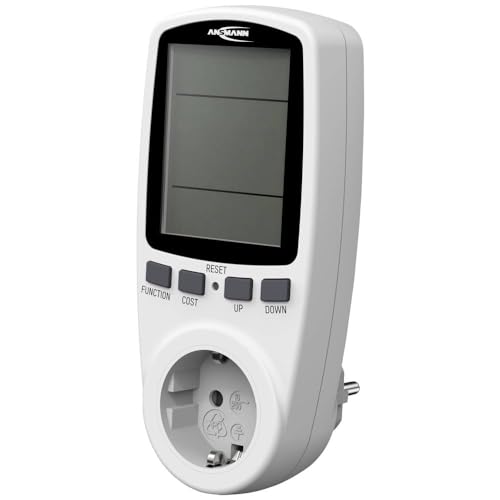Ansmann Contatore Energetico Digitale Apm 2, Contatore Energetico Energy Check, Contatore Di Corrente Fino A 3680 W, Con Funzione Di Memoria E Protezi