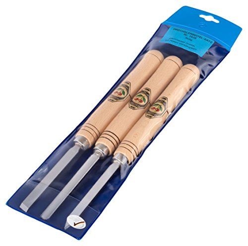 Kirschen 1694 - Set Scalpelli Da Tornitore, 4 Pezzi,C On Manico Lungo In Carpine, Contiene 3 Scalpelli Con Utensile Per Tornitura Interna