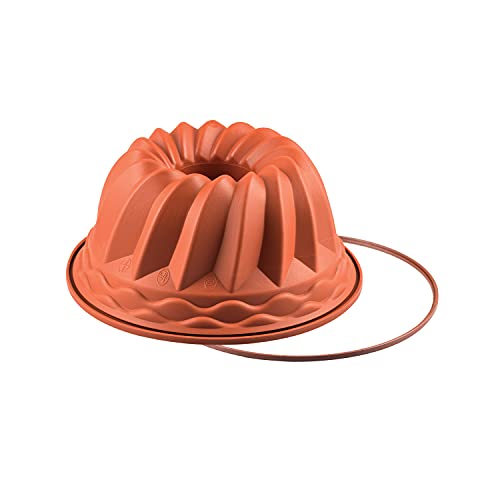 Silikomart Sft250 Gugelhupf Stampo In Silicone Ø220 H 110 Mm, Terra Cotta