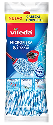 Vileda Fregona Microfibra Algodon 139057, 12 Unità