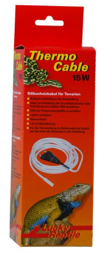 Lucky Reptile Thermo Cable - Cavo Di Riscaldamento Per Terrari Da 25 W - Cavo Da 4,8 M Con Connessione Fredda Da 1,5 M - Riscaldamento Veloce E Calore