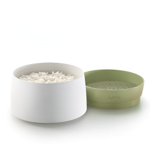 Lékué - Contenitore Per Preparare Quinoa, Riso E Cereali In Pochi Minuti, Colore: Verde