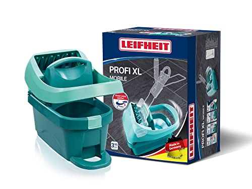Leifheit Pressa Profi Xl Secchio Lavapavimenti Con Ruote, Secchio Con Strizzatore E Maniglia, Blu, 51 X 39 X 29 Cm; 997.9 Grammi
