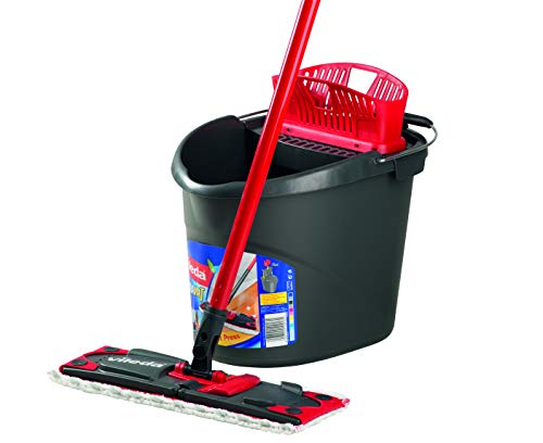 Vileda, 132246, Set Completo Per La Pulizia Ultramat, Incl. Spazzolone Lavapavimenti Con Panno In Microfibra E Secchio Con Strizzatore