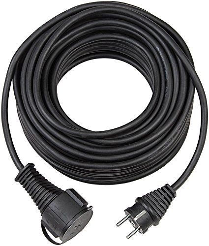 Brennenstuhl - Prolunga Con Spina Con Protezione Dei Contatti E Coperchio Protettivo, 5 M, Colore: Nero