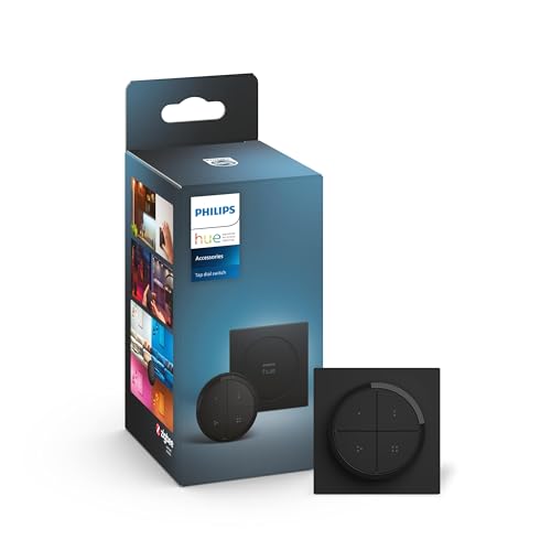 Philips Hue Interruttore Tap Dial Smart, Alimentazione A Batteria, Nero