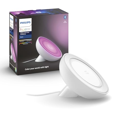Philips Hue White And Color Ambiance Bloom, Lampada Da Tavolo Smart, Bluetooh, Led Integrato, Bianca