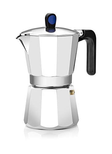 Monix Induction Express - Caffettiera A Induzione, In Alluminio, 6 Tazze, Colore: Argento