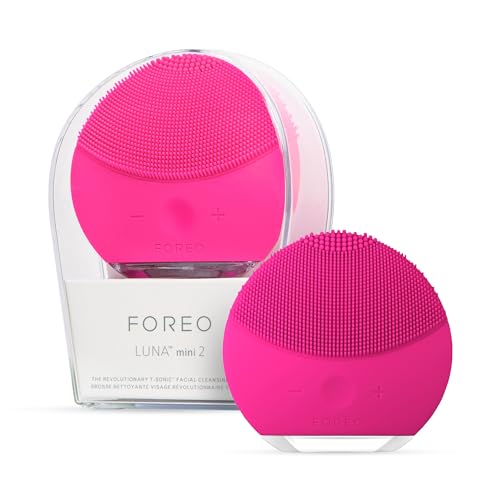 Foreo Luna Mini 2 Spazzola Pulizia Viso, Compatta, Massaggio Detergente Viso Hi-Tech, Per Tutti I Tipi Di Pelle, Ultraigienico, Semplice, In Silicone,