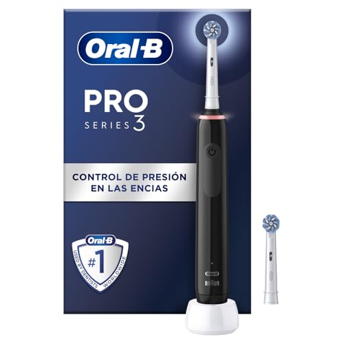 Oral-B Spazzolino Elettrico Ricaricabile Pro 3 3000, Sensore Di Pressione Luminoso, Batteria A Lunga Durata, 2 Testine Sensitive Clean, 1 Spazzolino E