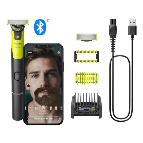 Philips Oneblade 360 Face + Body, Regolabarba Elettrico, Rasoio E Spazzola Con Tecnologia A 360, 1X Lame 360, 1X Pettine Regolabile 5 In 1, 1X Kit Per
