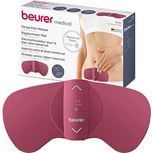 Beurer Em 50 Menstrual Relax Elettrostimolatore Medicale Tens Con Funzione Calore Per Allievare I Dolori Mestruali E Da Endometriosi, Compatto, Con Ba