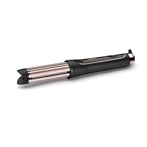 Babyliss C112E Curl Styler Luxe, Ferro Arricciacapelli Da 36Mm Con Piastre Riscaldanti In Quartz-Ceramic, 3 Temperature E Rilascio Di Aria Fredda, Ner