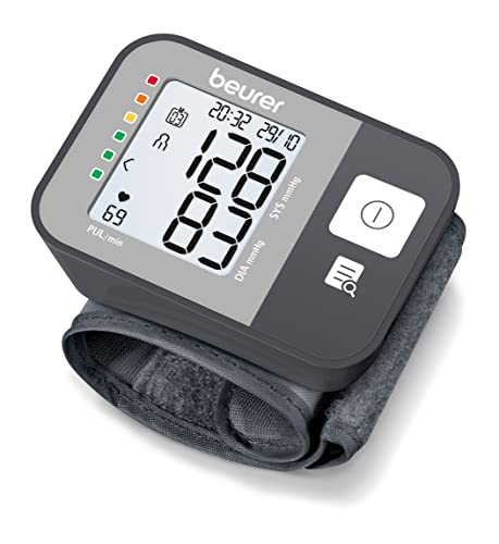 Beurer Bc 27 Misuratore Di Pressione Da Polso Con Scala Di Rischio, Rilevazione Delle Aritmie E Display Di Facile Lettura, Misurazione Rapida Grazie A