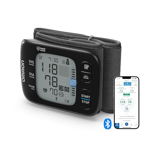 Omron Rs7 Intelli It Misuratore Di Pressione Arteriosa Da Polso - Apparecchio Portatile Per Misurare La Pressione E Monitoraggio Dell'Ipertensione, Co