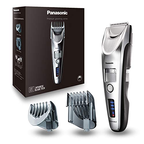 Panasonic Er-Sc60-S803 Tagliacapelli Di Precisione Ultrarapido Con Doppio Pettine Accessorio, Taglio 0.5-20 Mm, Argento (Silver)