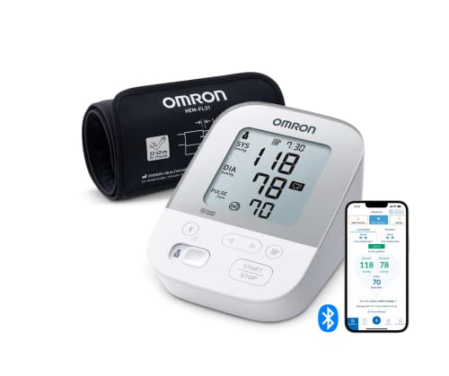 Omron X4 Smart Moniteur De Tension Artérielle Bluetooth– Tensiomètre Bras, Validé Cliniquement, Tensiometre Bras Avec Détection Des Pulsation Cardiaqu