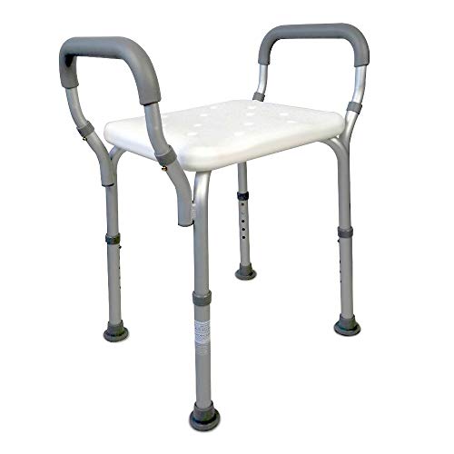 Mobiclinic, Sgabello Doccia, Acueducto, Marchio Europeo, Sgabello Bagno Regolabile In Altezza, Sedia Per Doccia Anziani, Braccioli, Resistente, Antisc