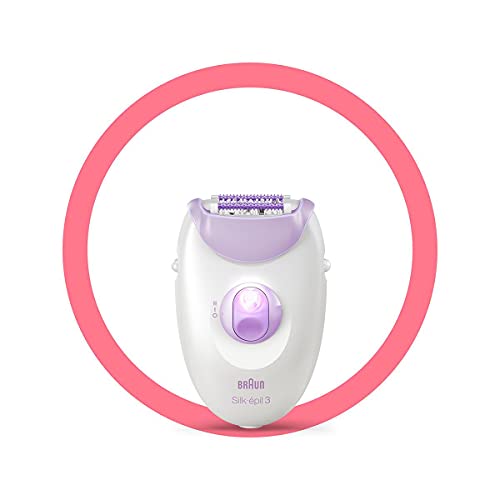 Braun Silk-Épil 3 Depilatore Donna, Epilatore Elettrico Donna Donna Con Luce Smartlight, Accessori Inclusi, Delicato Ed Efficace, Idea Regalo, Se 3-17