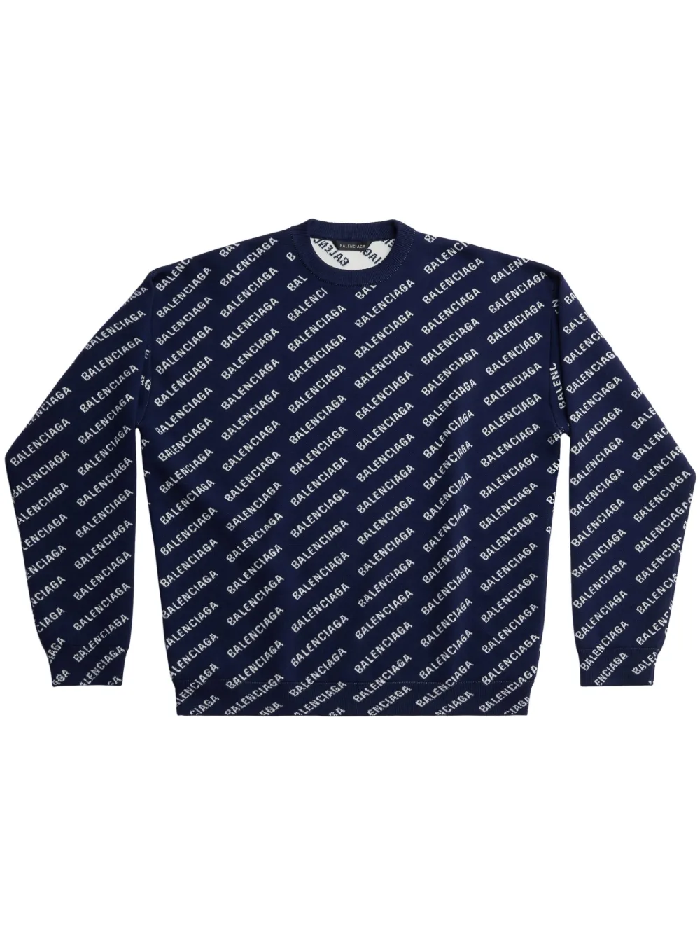 Balenciaga Maglione con logo - Blu