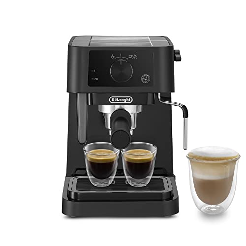 De'Longhi Ec235.Bk, Macchina Da Caffè Espresso Manuale, Cappuccino System, 2 Tazze, Nero