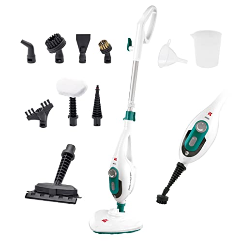 Di4 Steamclean Multi10 Max, Scopa Elettrica Lavapavimenti, Scopa A Vapore Multifunzione 10 In 1, Manico Telescopico Estendibile, Pulitore A Vapore 150