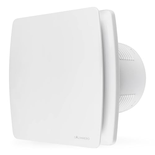 Calimaero® Breeze Aspiratore Bagno 100Mm Con Overrun E Valvola Di Non Ritorno, Ventilatore Da Bagno Con Sensore Di Umidità, Efficienza Energetica, Sil