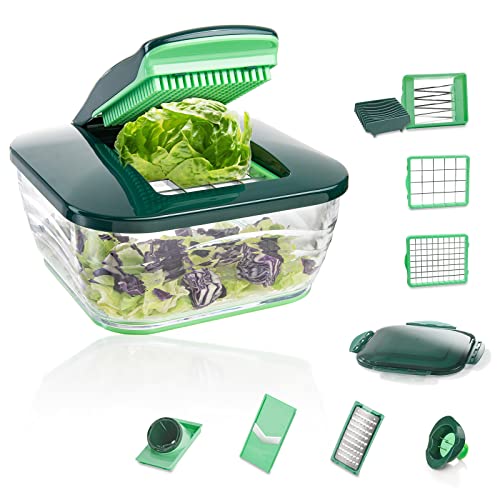 Genius A27060 Nicer Dicer Chef - Taglia Frutta E Verdura, Acciaio Inox, Plastica, 3300 Ml