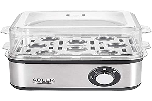 Adler Ad 4486 Egg Cooker 8 Egg(S) 800 W Black Satin Steel Transparent