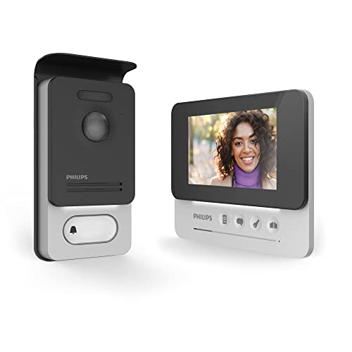 Philips 531004 Videocitofono Compatto, Nero, 4,3 "