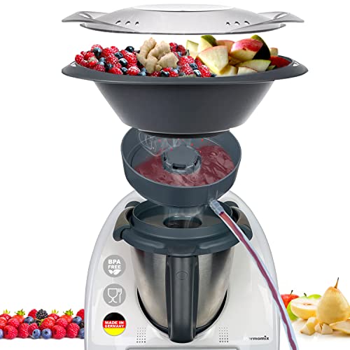 Mixfino Modulo Estrattore Di Succo Per Bimby – Accessorio Tm6 Tm5 Tm31 – Estrattore Frutta Per Bimby Friend – Spatola – Coprilama – Borsa