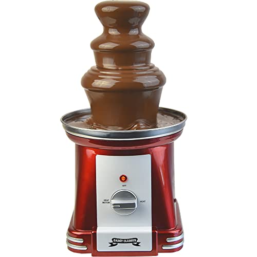 Fontana Di Cioccolato Gadgy A 3 Livelli - Fontana Di Cioccolato In Acciaio Inox - Fontana Di Cioccolato Dal Look Retrò - Fonduta Di Cioccolato 90 Watt