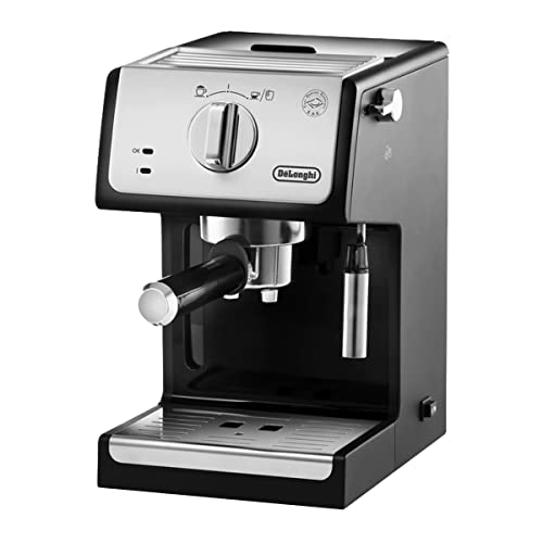 De'Longhi Ecp33.21 Macchina Da Caffè Espresso Manuale E Cappuccino, Caffè In Polvere O In Cialde E.S.E., Argento/Nero