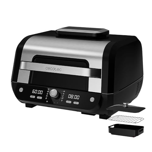 Cecotec Friggitrice Ad Aria Senza Olio Da 8 Litri Cecofry Firedome 8000 Pro. 1700 W, Doppia Resistenza, 4 Livelli Di Griglia, 12 Modalità Predefinite,