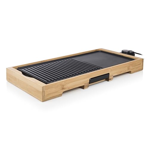 Tristar Piastra Elettrica Bambù Xl Bp-2641 Grill, Bamboo, Nero