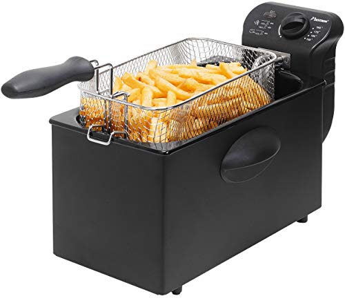 Bestron Friggitrice, Friggitrice Ad Olio Con Tecnologia A Zona Fredda, 3,5 Litri, Con Controllo Della Temperatura, Lavabile In Lavastoviglie, 2000 Wat