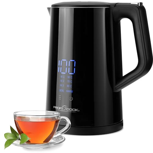 Bollitore Proficook® Con Impostazione Della Temperatura 1,7 Litri - Selezione Della Temperatura 50°-100°C, Funzione Keep-Warm,Senza Bpa, Bollitore Per