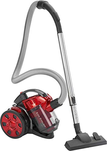 Clatronic Bs 1308, Aspirapolvere Eco-Cyclon Twin Spin Tubo Telescopico In Metallo. Colore: Rosso