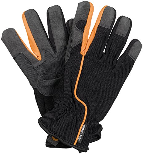 Fiskars Guanti Da Giardino, Misura: 10, Nero/Arancione, 1003477