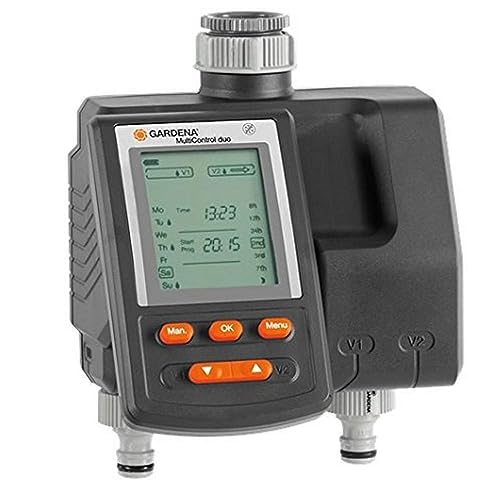 Gardena 1874-20 - Programmatore Duo Gardena Comfort Model Multicontrol Per L'Automazione Di 2 Reti Di Irrigazione, Standard, L