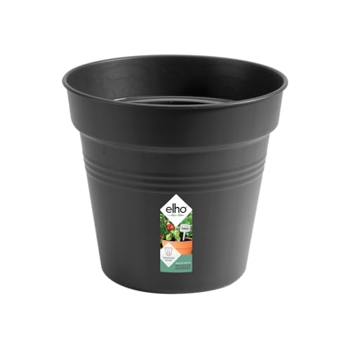 Elho Green Basics-Vaso Di Coltura, Nero (Noir), 24 X 24 X 22 Cm