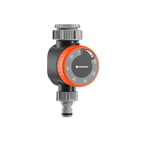 Gardena 1169-20 - Timer Per Rubinetto Da 26.5 Mm (3/4) O Con Filettatura Da 33.3 Mm (1), Durata Dell'Irrigazione Da 5 A 120 Min, Standard, L