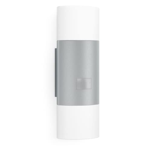 Steinel Luce Led Per Esterni L 910 S, Lampada Da Parete Con Sensore Di Movimento, Ingresso Casa, Up-/Downlight, Argento