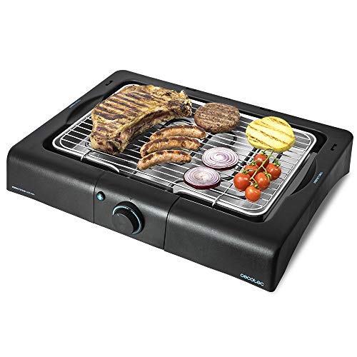 Cecotec Perfectsteak - Piano Da Tavolo Elettrico Per Barbecue 4200 Vie, Griglia In Acciaio Inox, Regolabile In Altezza Su 3 Livelli, Vassoio Grasso, T