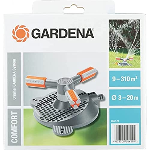 Gardena 2062-20 - Irrigatore Circolare Mambo Comfort Area Massima Di Irrigazione: 9 - Max. 310 M2, Nero, 30 X 30 X 30 Cm