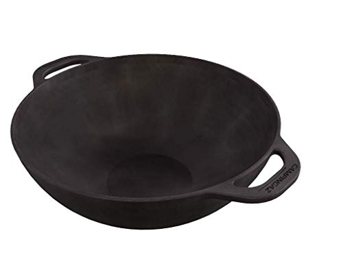 Campingaz Mandarin Wok Per Griglie A Gas Con Culinary Modular System, Padella Wok In Ghisa, Con Rivestimento Antiaderente E Manici, Ø 32 Cm, Altezza 1
